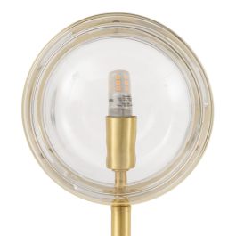 Lámpara de Pie 15 x 15 x 130 cm Cristal Dorado Hierro