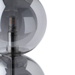Lámpara de mesa Plateado Cristal Hierro Hierro/Cristal 28 W 220 V 240 V 220 -240 V 15 x 15 x 48 cm