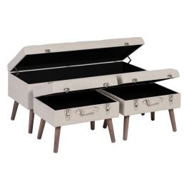 Baúl Tejido Sintético Madera Baúl Tejido Sintético Madera