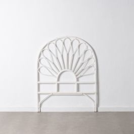 Cabecero de Cama 100 x 3 x 125 cm Blanco Ratán Cabecero de Cama 100 x 3 x 125 cm Blanco Ratán