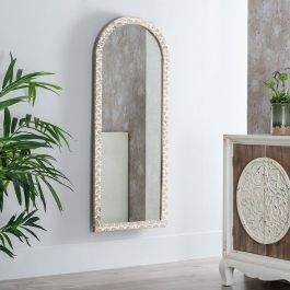 Espejo de pared 61 x 2 x 152 cm Madera Blanco