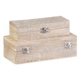 Caja Decorativa 26,6 x 11 x 8,5 cm Madera de mango (2 Unidades) Precio: 35.99000042. SKU: S8802093