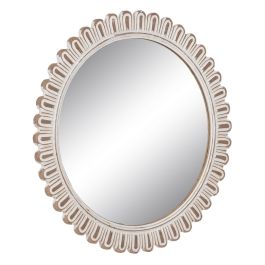 Espejo de pared Blanco Cristal Madera de mango 73 x 2 x 73 cm