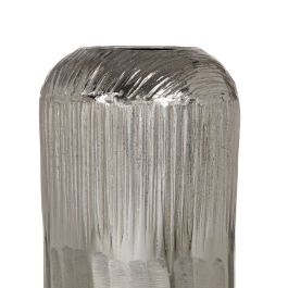 Jarrón 15 x 15 x 28 cm Plata Aluminio