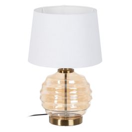 Lámpara de mesa Dorado Lino Metal Hierro 40 W 220 V 30 x 30 x 47 cm