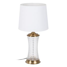 Lámpara de mesa Dorado Lino Metal Hierro 40 W 220 V 35 x 35 x 69 cm