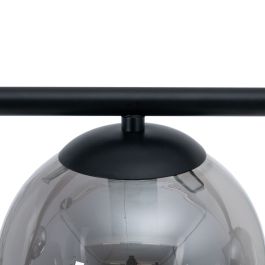 Lámpara de Techo 100 x 15 x 30 cm Cristal Negro Metal