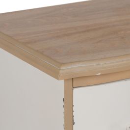 Mesita de Noche 60 x 35 x 55 cm Natural Blanco Madera de abeto Mesita de Noche 60 x 35 x 55 cm Natural Blanco Madera de abeto