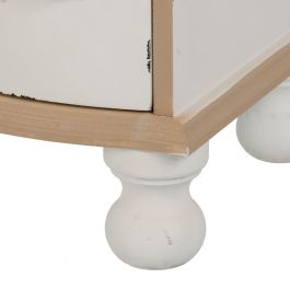 Mesita de Noche 60 x 35 x 55 cm Natural Blanco Madera de abeto Mesita de Noche 60 x 35 x 55 cm Natural Blanco Madera de abeto