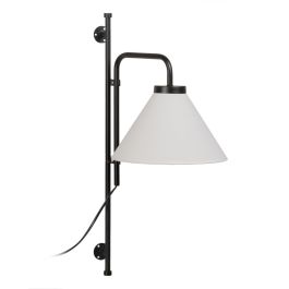 Lámpara de Pared 25 x 37 x 60 cm Tejido Sintético Negro Metal Moderno