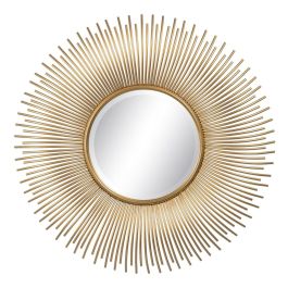 Espejo de pared Dorado Metal 80 x 6 x 80 cm