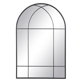Espejo de pared 80 x 2,5 x 120 cm Negro Metal Ventana Espejo de pared 80 x 2,5 x 120 cm Negro Metal Ventana