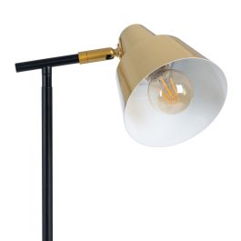 Lámpara de Pie 28 x 28 x 150 cm Negro Dorado Metal