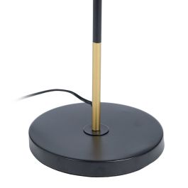 Lámpara de Pie 28 x 28 x 150 cm Negro Dorado Metal