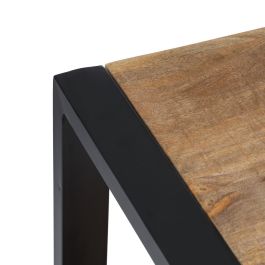 Mesa auxiliar MANGO 100 x 40 x 60 cm Natural Negro Madera Hierro