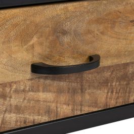 Mueble de TV MARA Natural Negro Madera Hierro 150 x 40 x 55 cm