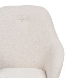 Sillón 65 x 65 x 77 cm Tejido Sintético Beige Metal Sillón 65 x 65 x 77 cm Tejido Sintético Beige Metal