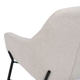 Sillón 65 x 65 x 77 cm Tejido Sintético Beige Metal Sillón 65 x 65 x 77 cm Tejido Sintético Beige Metal