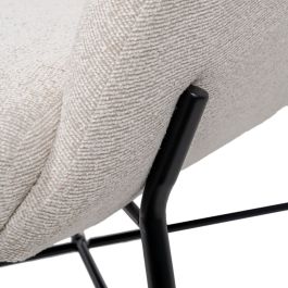 Sillón 65 x 65 x 77 cm Tejido Sintético Beige Metal Sillón 65 x 65 x 77 cm Tejido Sintético Beige Metal
