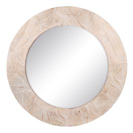Espejo de pared 76 x 2 x 76 cm Blanco Madera de mango Precio: 134.89999963. SKU: S8802551
