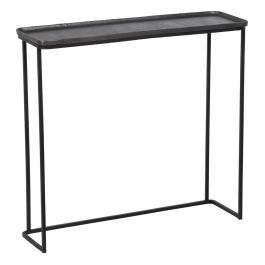 Recibidor 84 x 26 x 78 cm Negro Gris Metal (2 Unidades)