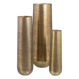 Set de 3 Jarrones Dorado Aluminio Precio: 463.1759001452. SKU: S8802622