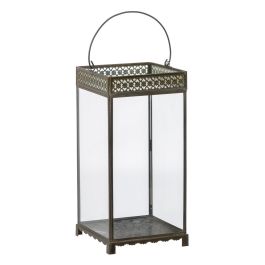 Farol Portavelas Cristal Dorado Metal 18 x 18 x 37 cm Precio: 45.50000026. SKU: S8802690