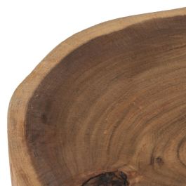 Mesa auxiliar 38 x 35 x 51 cm Natural Negro Madera Hierro Mesa auxiliar 38 x 35 x 51 cm Natural Negro Madera Hierro