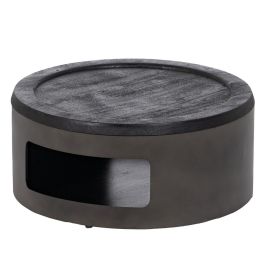 Mesa de Centro 75 x 75 x 34 cm Madera Hierro 2 Unidades