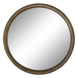 Espejo de pared 88,2 x 2,5 x 88,2 cm Redondo Dorado Aluminio