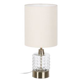 Lámpara de mesa Blanco Dorado Algodón Metal Cristal Latón Hierro 40 W 220 V 240 V 220-240 V 23 x 23 x 51 cm