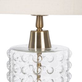 Lámpara de mesa Blanco Dorado Algodón Metal Cristal Latón Hierro 40 W 220 V 240 V 220-240 V 23 x 23 x 51 cm