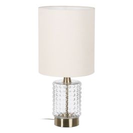 Lámpara de mesa Blanco Dorado Algodón Metal Cristal Latón Hierro 40 W 220 V 240 V 220-240 V 16 x 16 x 36 cm