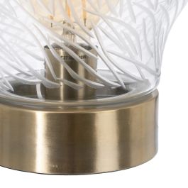 Lámpara de mesa Dorado Metal Cristal Latón Hierro 40 W 220 V 240 V 220-240 V 23 x 23 x 30 cm