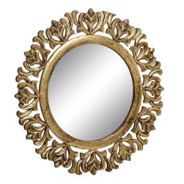 Espejo de pared 76 x 1,75 x 76 cm Dorado DMF Espejo de pared 76 x 1,75 x 76 cm Dorado DMF