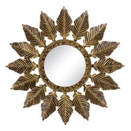 Espejo de pared 90 x 1,75 x 90 cm Dorado DMF