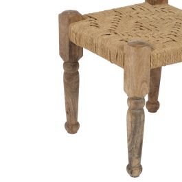 Banqueta Madera 40 x 40 x 40 cm Fibra natural Banqueta Madera 40 x 40 x 40 cm Fibra natural