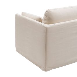 Sofá de 3 Plazas Beige Viscosa 224 x 100 x 94 cm