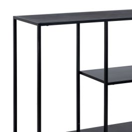 Mueble de TV 120,5 x 30 x 81,3 cm Negro Acero