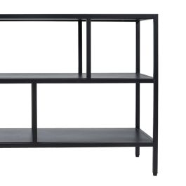 Mueble de TV 120 x 32 x 55 cm Negro Acero