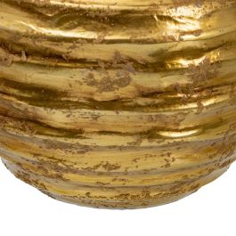Macetero 30 x 30 x 27 cm Cerámica Dorado Macetero 30 x 30 x 27 cm Cerámica Dorado