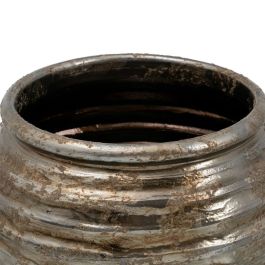 Macetero 37 x 37 x 30 cm Cerámica Plata Macetero 37 x 37 x 30 cm Cerámica Plata
