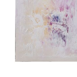 Lienzo Blanco Morado Abstracto 120 x 3,5 x 120 cm