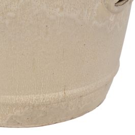 Taburete Crema Cerámica 35 x 35 x 48 cm Taburete Crema Cerámica 35 x 35 x 48 cm