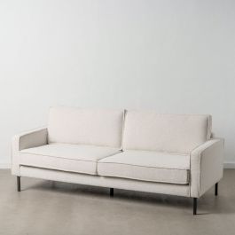 Sofá de 3 Plazas 213 x 87 x 90 cm Blanco Metal