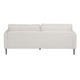 Sofá de 3 Plazas 213 x 87 x 90 cm Blanco Metal
