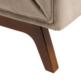Sofá 198 x 81 x 72 cm Champán Tejido Sintético Madera Terciopelo Sofá 198 x 81 x 72 cm Champán Tejido Sintético Madera Terciopelo