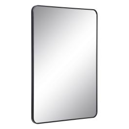 Espejo de pared Negro Aluminio Cristal 76 x 3 x 101 cm