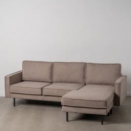 Sofá Chaise Longue Taupé 235 x 155 x 87 cm