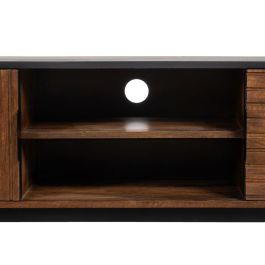 Mueble de TV ABNER Marrón Negro Hierro Madera de mango 140 x 40 x 50 cm